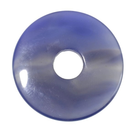 Pi-Stein Donut Blauer Achat 30mm