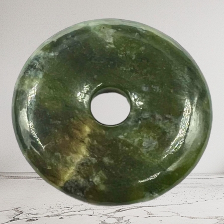 Pi-Stein Donut Nephrit Jade 40mm