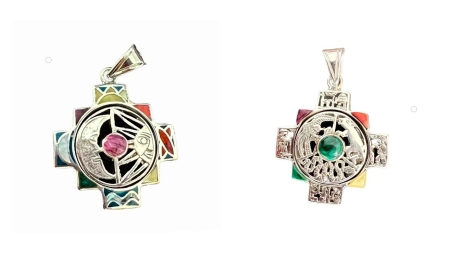 Silber Anhänger &quote;Chakana&quote; 2. seitig)