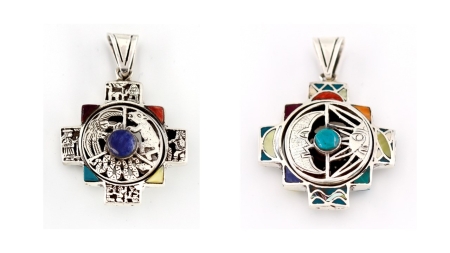 Silber Anhänger &quote;Chakana&quote; 2. seitig)