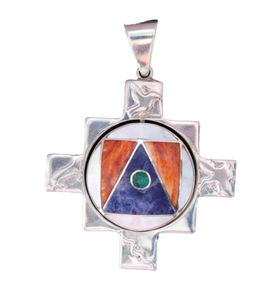 Silber Anhänger &quote;Chakana&quote; 2. seitig)