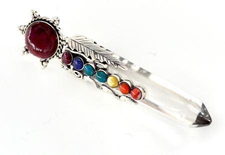 Peruanisches Silber Siwar Q’ente & Hexagon Kristal