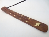 Räucherstäbchenhalter aus Holz mit Elefant