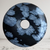 Pi-Stein Schneeflocken Obsidian 40 mm