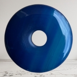 Pi-Stein Donut Blauer Achat 40 mm