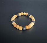 Palo Santo Holz + Lavastein Armband