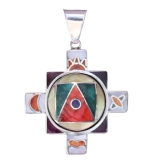 Silber Anhänger &quote;Chakana&quote; 2. seitig)