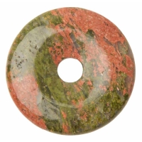 Donut Pi-Stein Epidot-Feldspat (Unakit) 40 mm