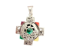 Silber Anhänger &quote;Chakana&quote; 2. seitig)