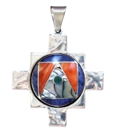 Silber Anhänger &quote;Chakana&quote; 2. seitig)