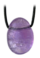 Amethyst Anhänger in Tropfenform gebohrt